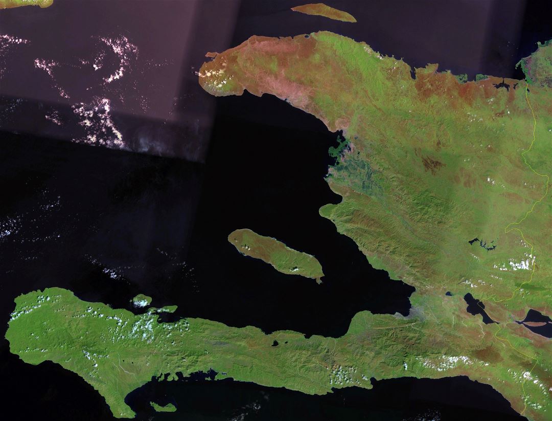 Большая спутниковая карта Гаити