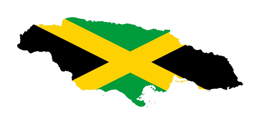 Большая карта флаг Ямайки