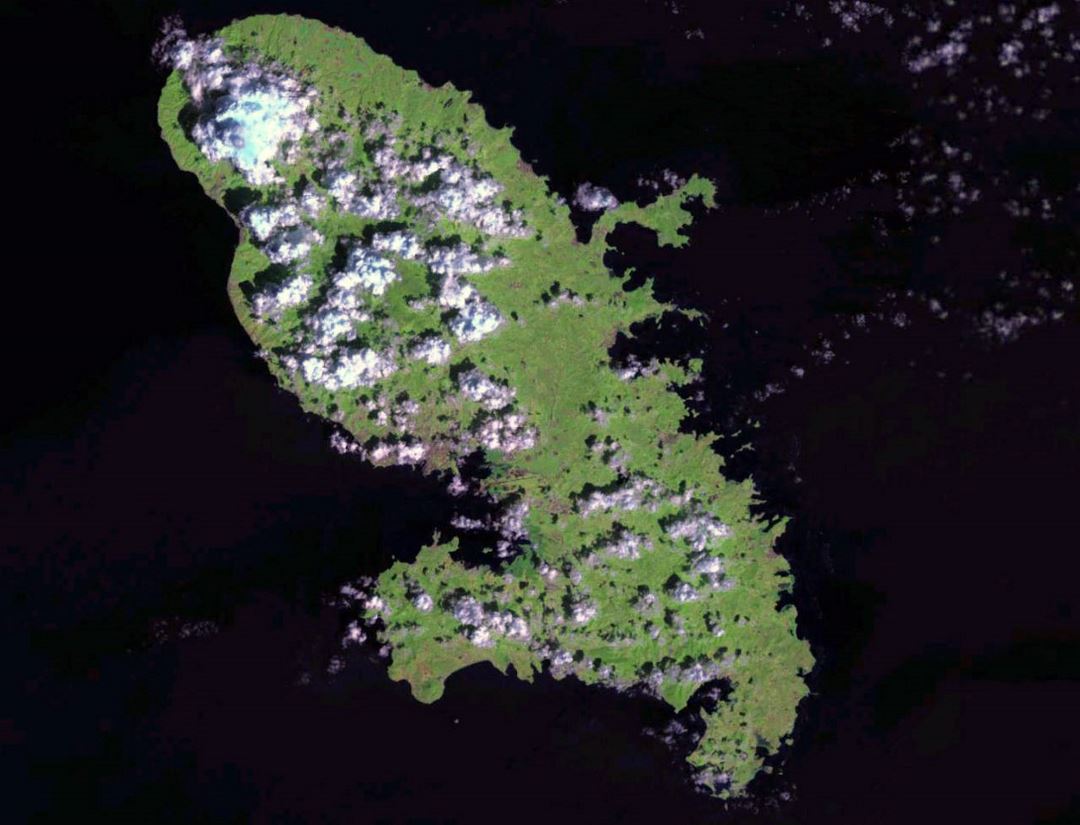Большая спутниковая карта Мартиники