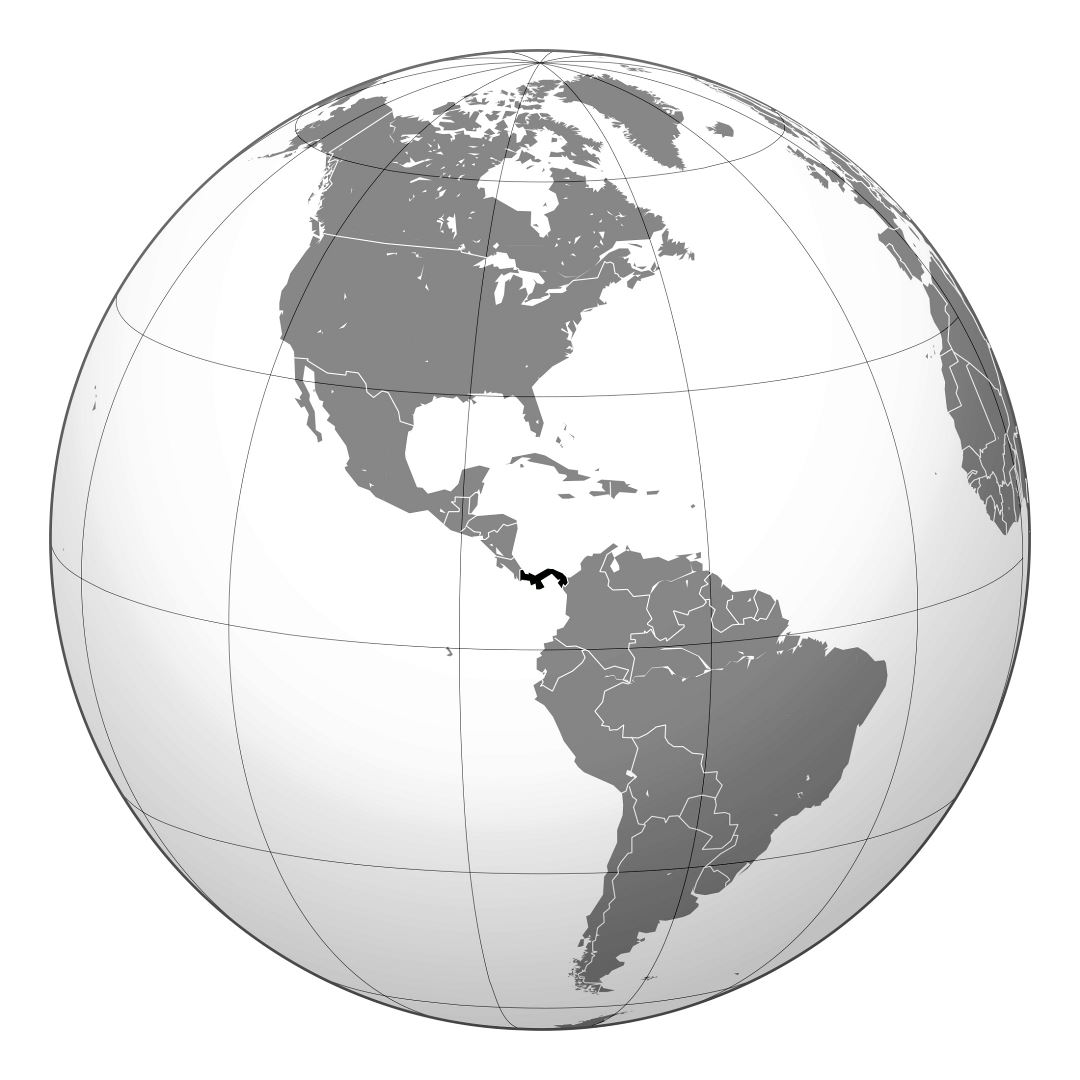 Большая карта расположения Панамы