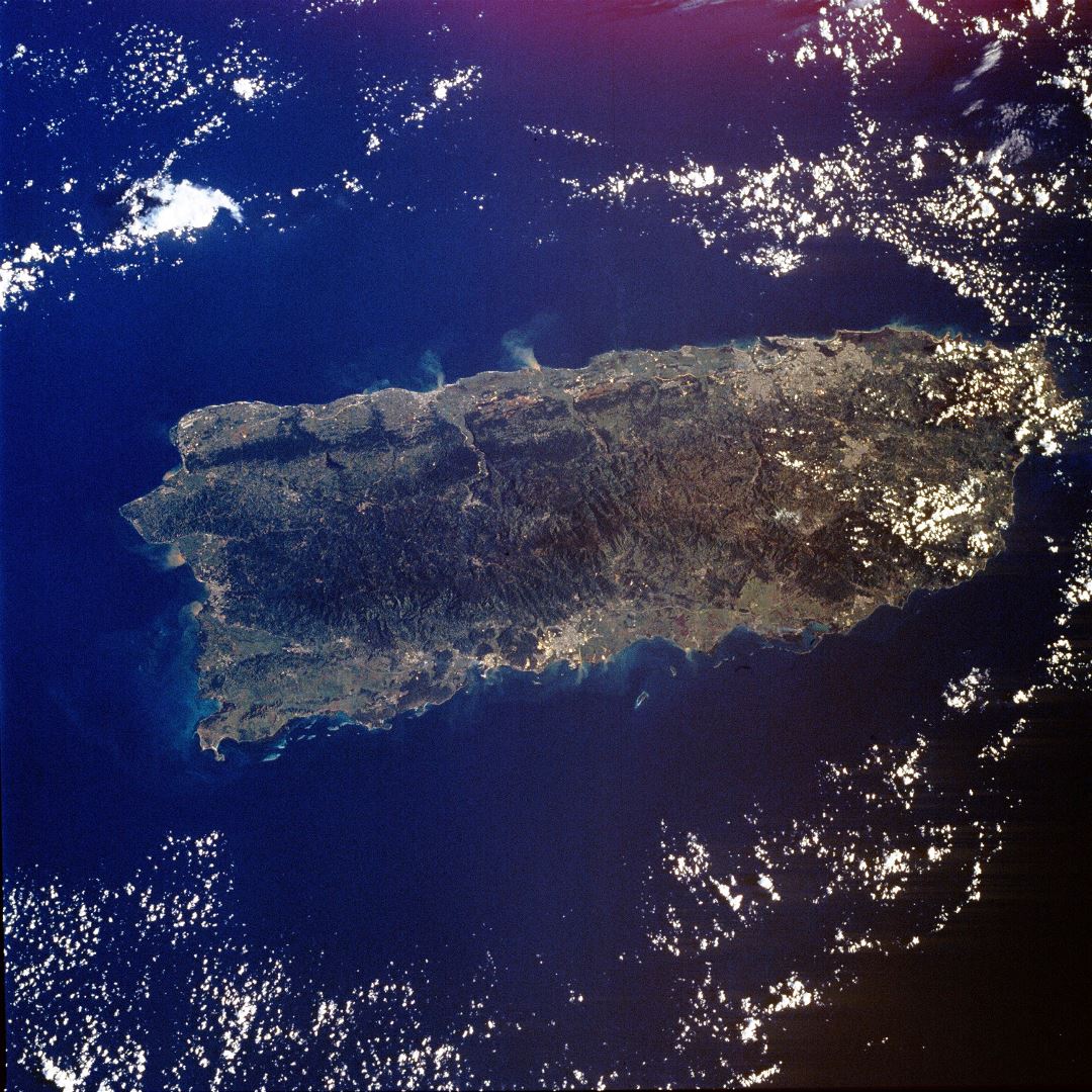 Большая спутниковая карта Пуэрто-Рико