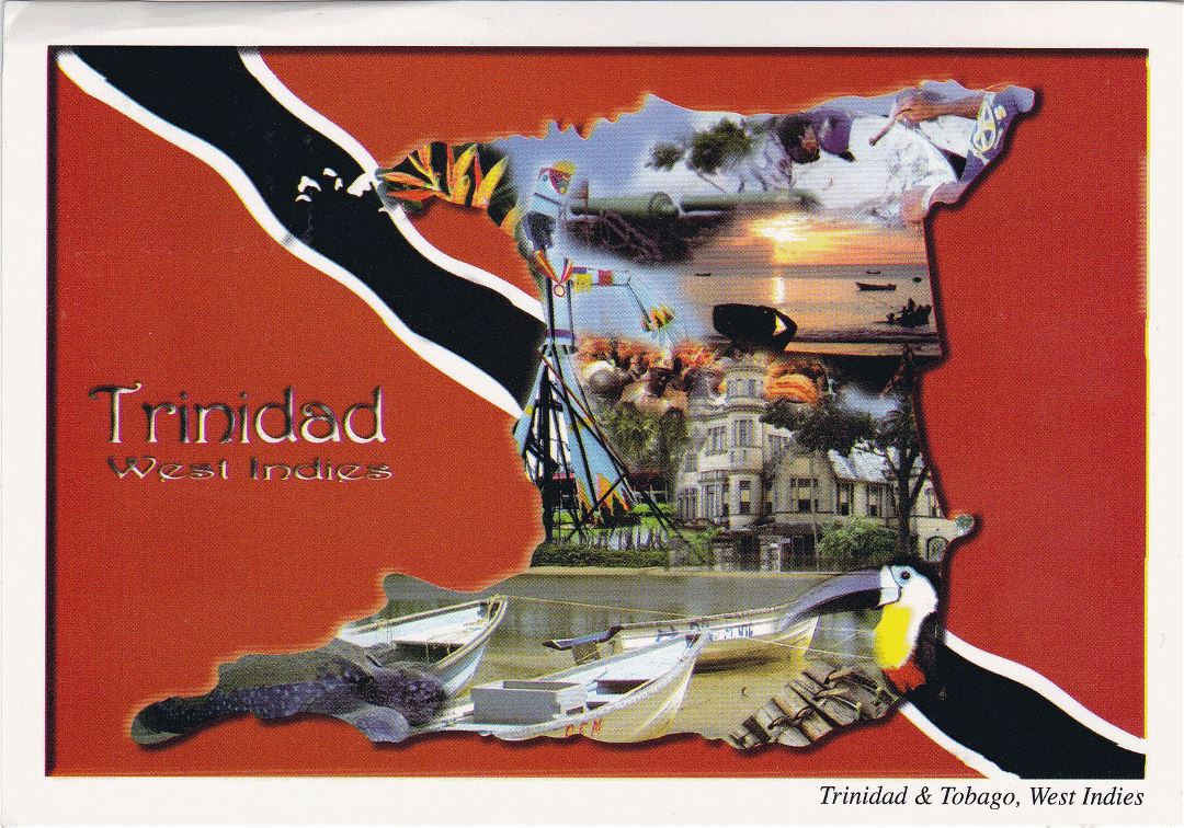 Большая карта открытка Тринидада