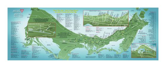 Большая туристическая карта острова Провиденсиалес, островов Теркс и Кайкос