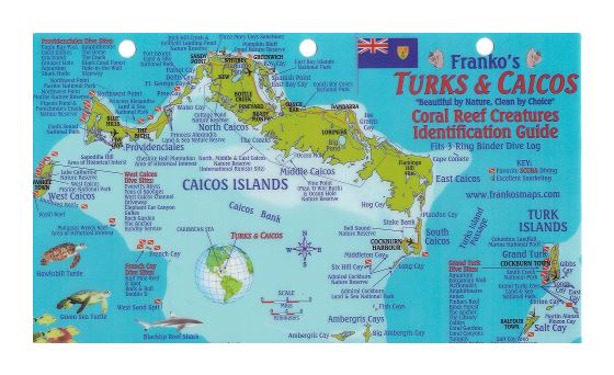 Большая туристическая карта островов Теркс и Кайкос