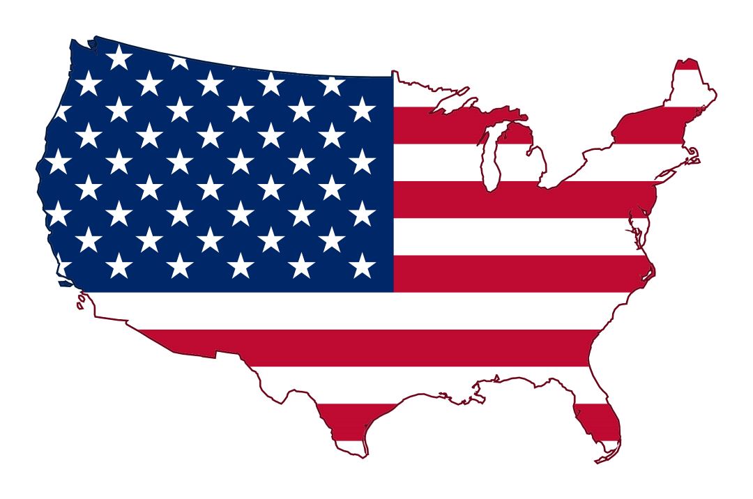 Большая карта флаг США