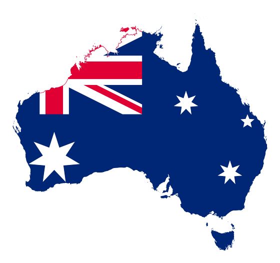 Большая карта флаг Австралии