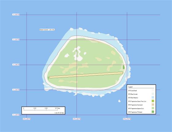 Детальная карта острова Бейкер с другими пометками