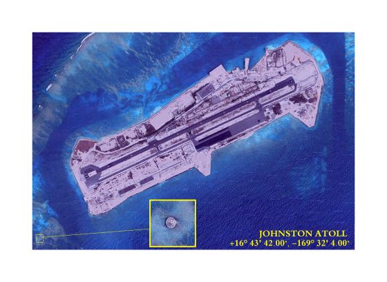 Большая спутниковая карта атолла Джонстон