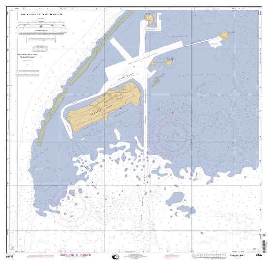 Крупномасштабная морская карта гавани острова Джонстон