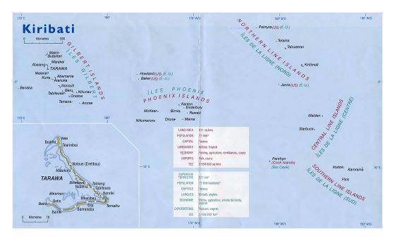 Большая политическая карта Кирибати