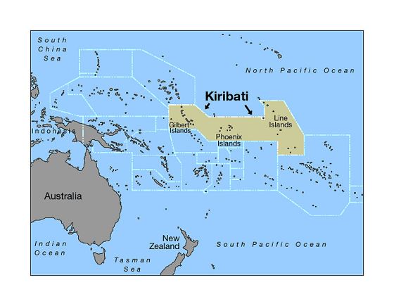 Политическая карта Кирибати