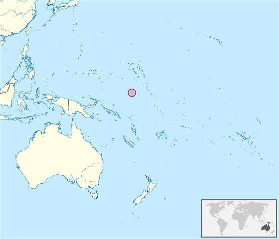 Большая карта расположения Науру в Океании