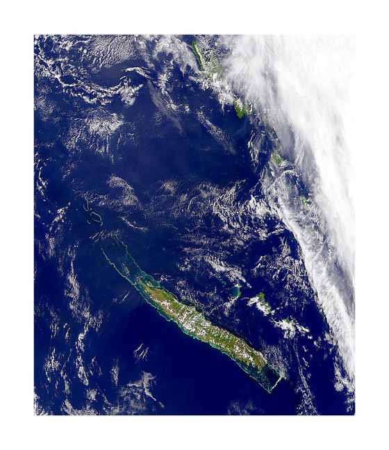 Детальная спутниковая карта Новой Каледонии