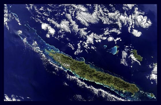 Большая спутниковая карта Новой Каледонии