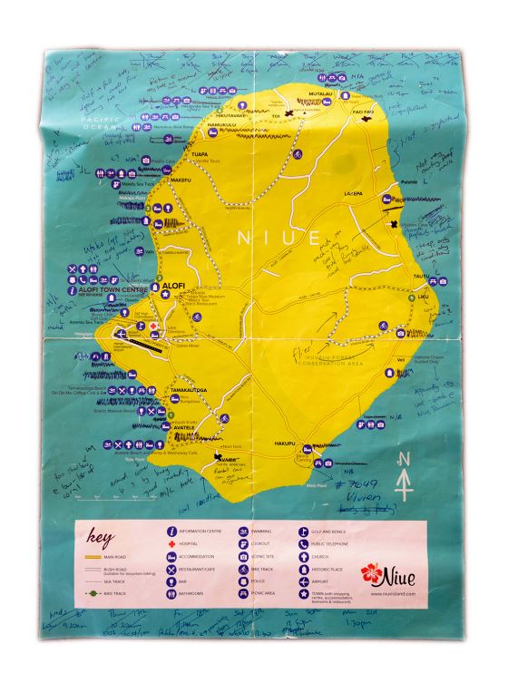 Детальная туристическая карта Ниуэ