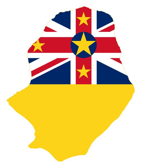 Большая карта флаг Ниуэ