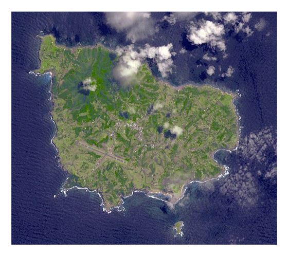 Большая спутниковая карта острова Норфолк