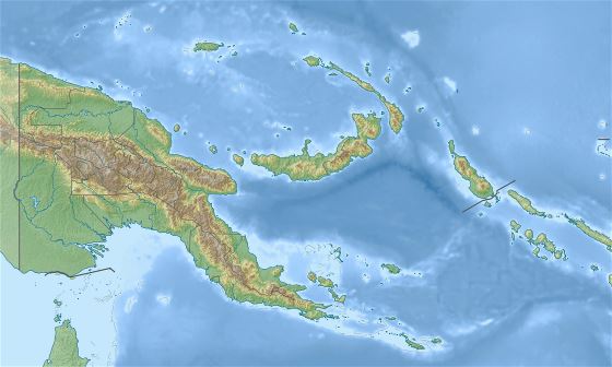 Большая карта рельефа Папуа-Новой Гвинеи