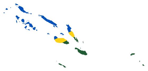 Большая карта флаг Соломоновых островов