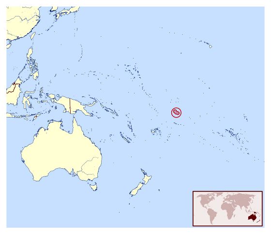 Большая карта расположения Токелау