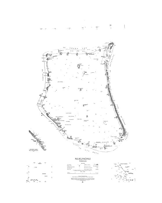 Большая карта атолла Нукунону, Токелау