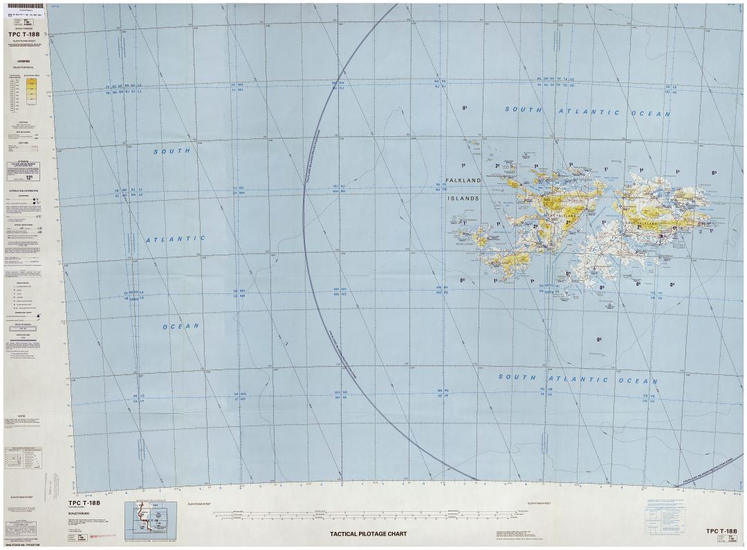 Крупномасштабная топографическая карта Фолклендских островов