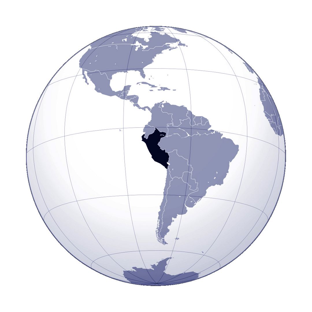 Большая карта расположения Перу