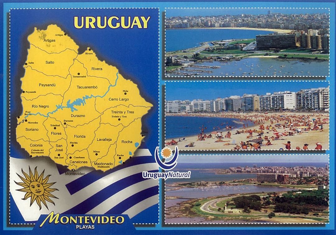 Карта Уругвая