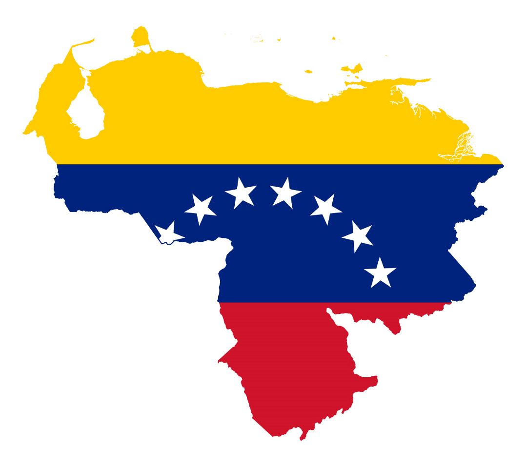 Большая карта флаг Венесуэлы