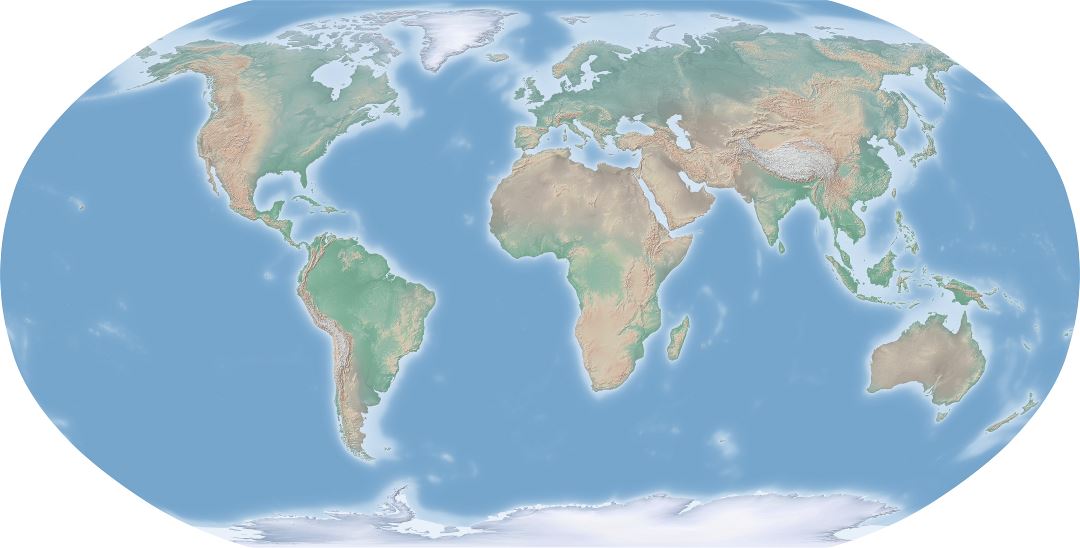 Карта мира большого формата