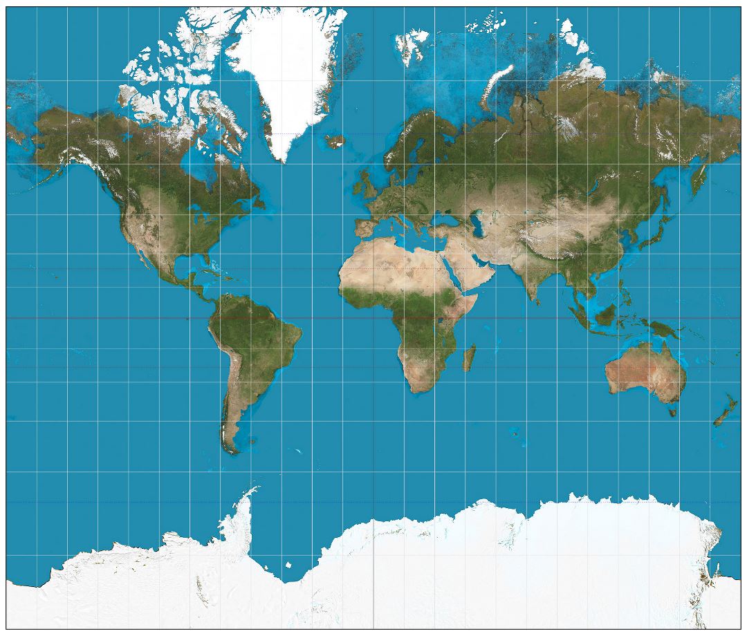 Спутниковая карта мира